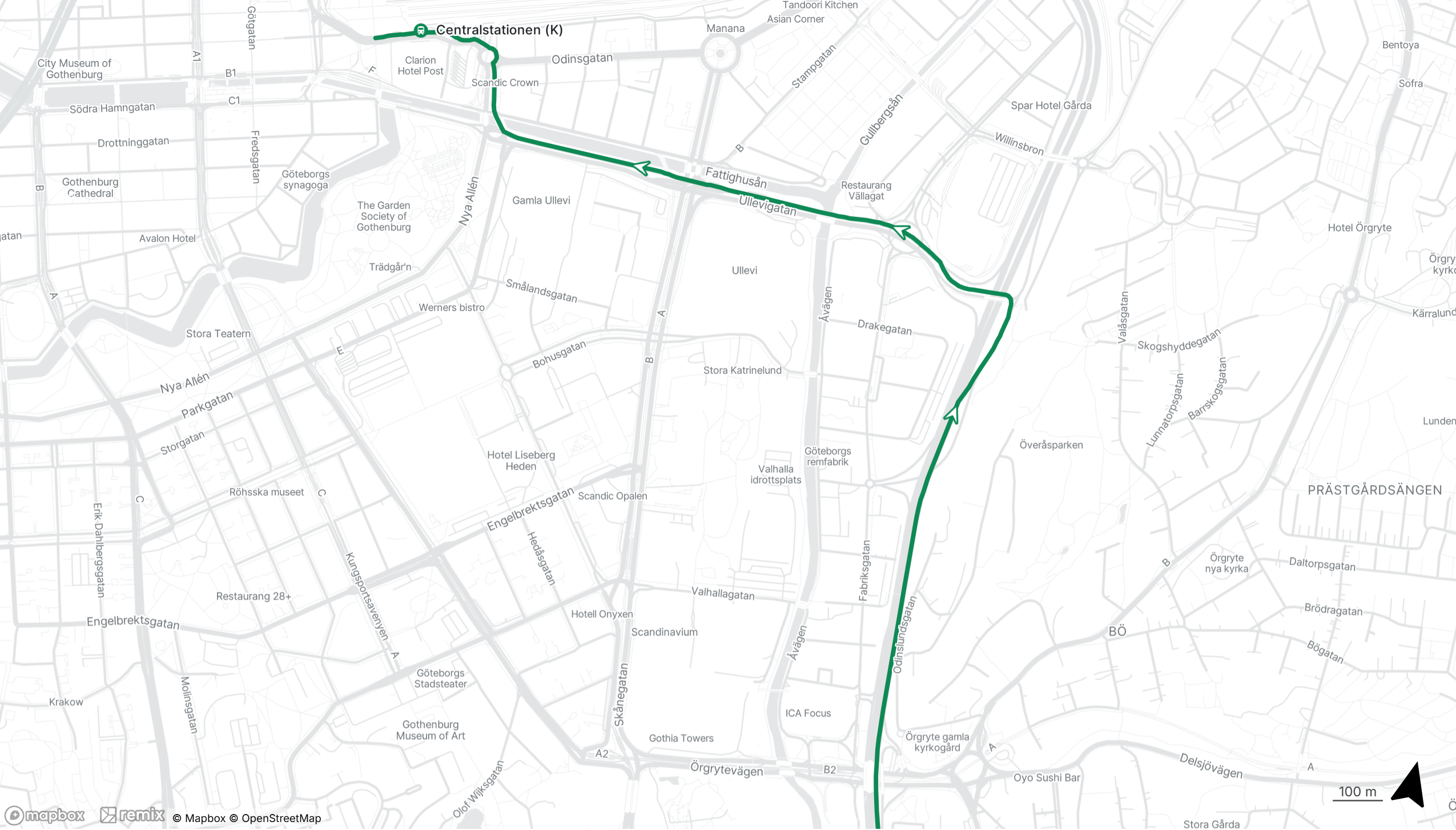Linje X6 mot Lilla Varholmen